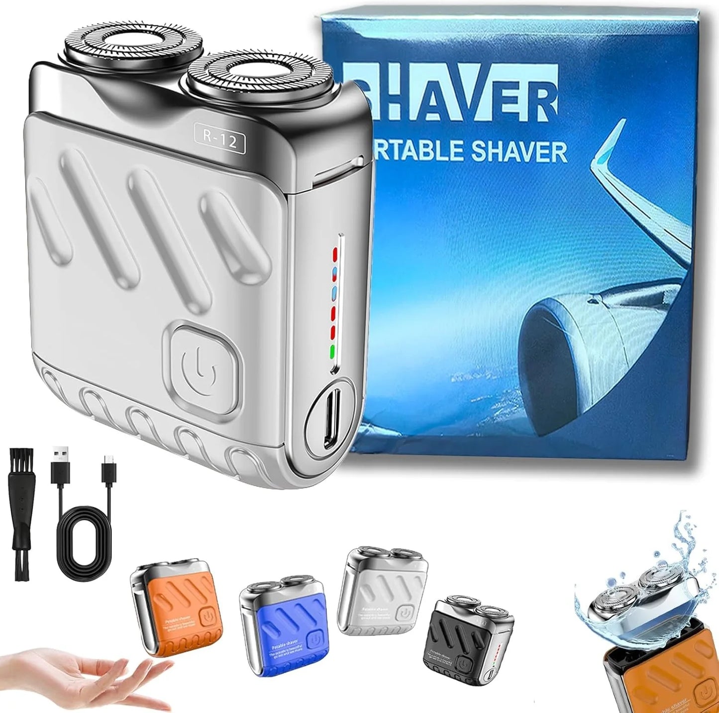 Dual‑Ring Electric Rotary Shaver